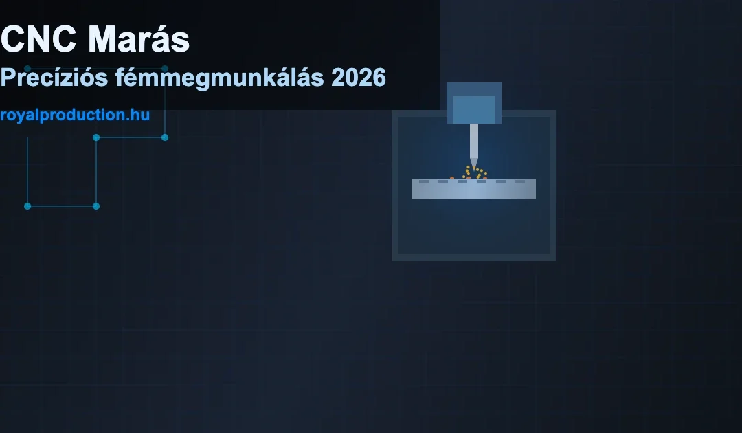 CNC marógép precíziós fémmegmunkálás közben – Royal Production Kft. 2026